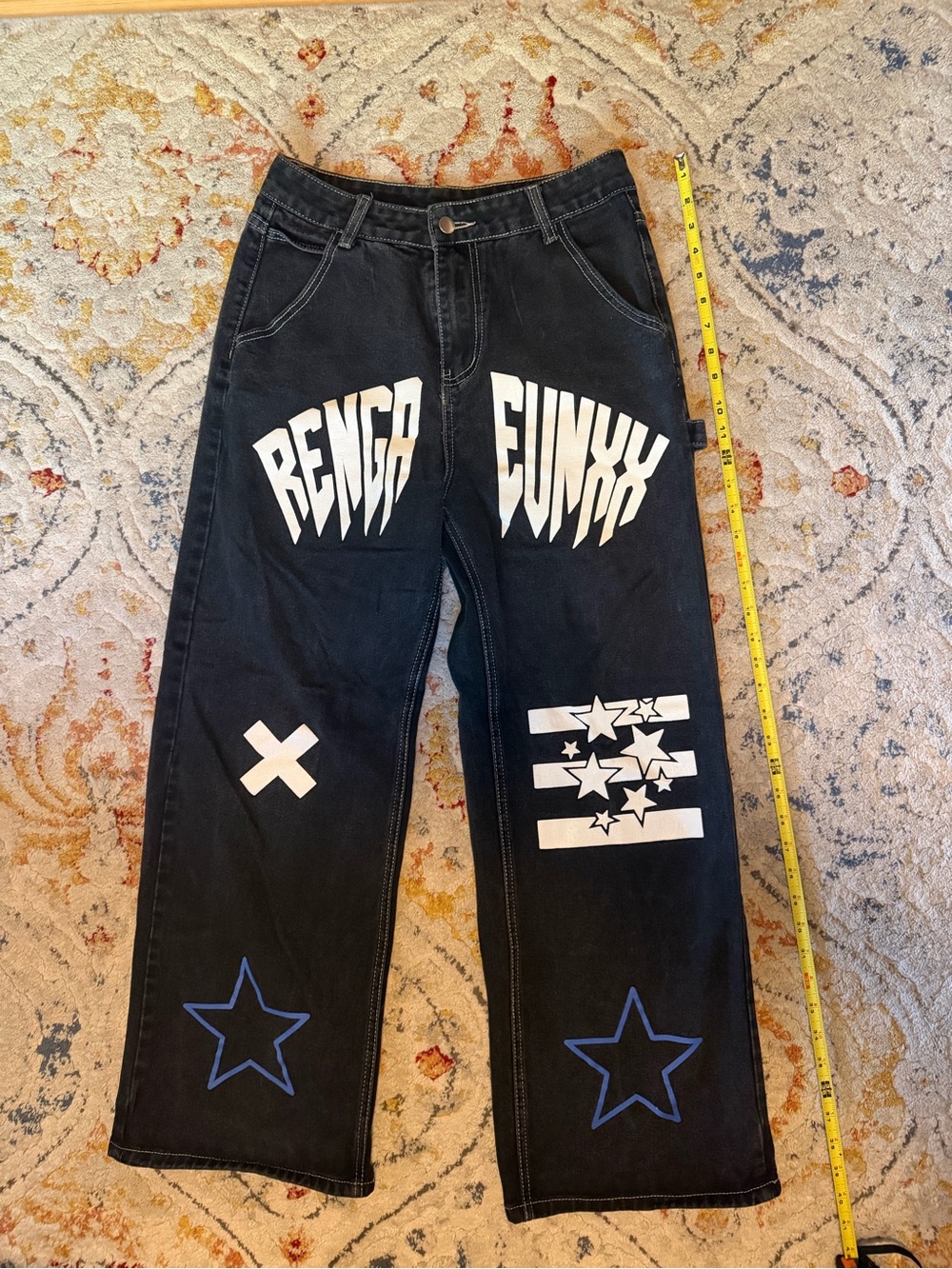 Graphic Black Denim Jeans